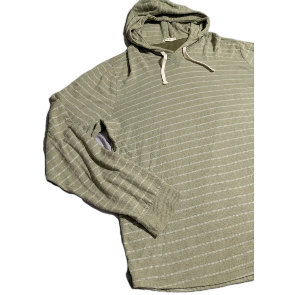 Marine Layer Hoodie Mens XL Striped Lightweight Pullover Green Soft Casual - Picture 6 of 8